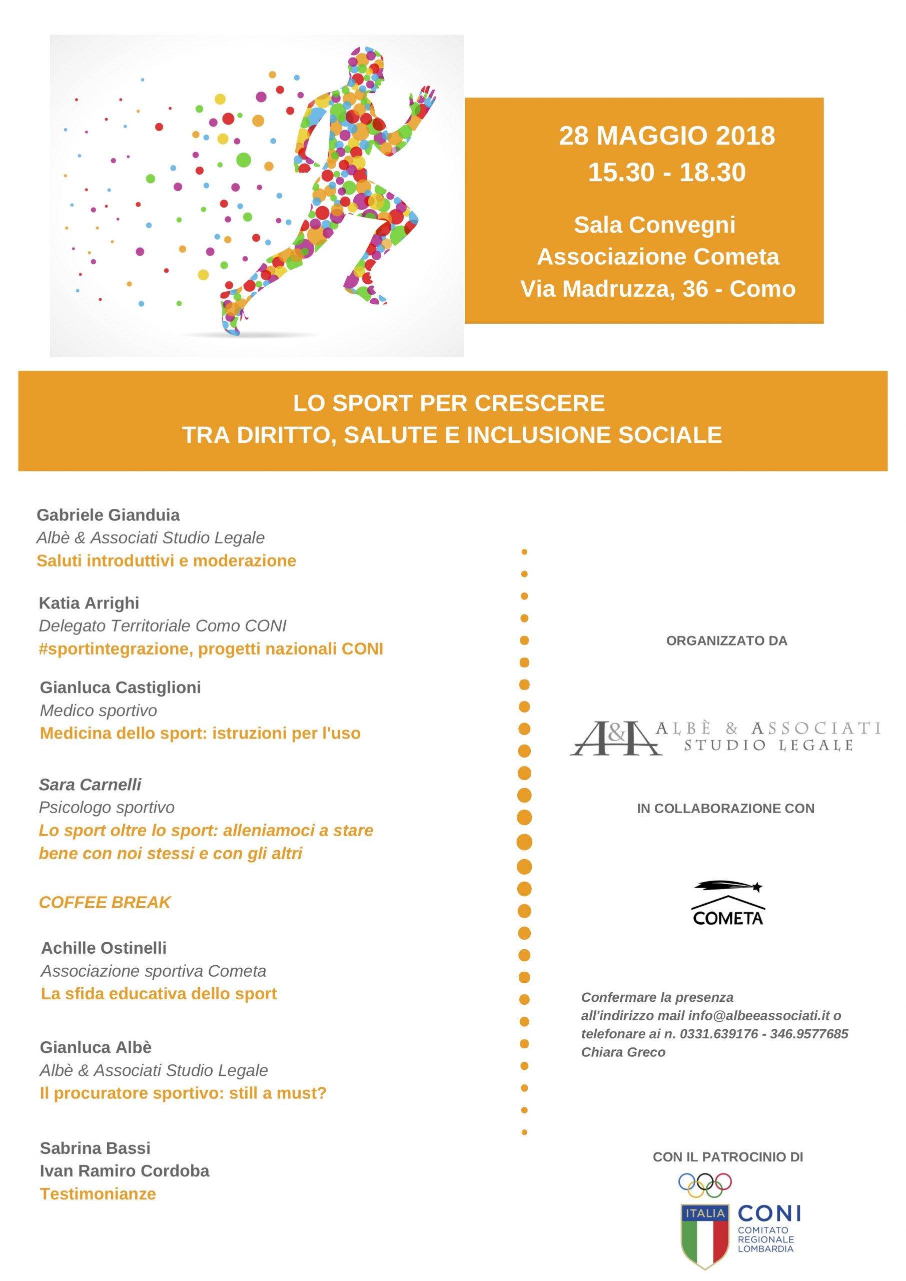 EVENTO: LO SPORT PER CRESCERE - Cometa