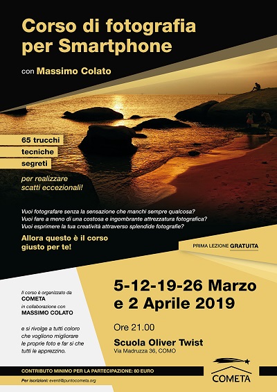 Corso di fotogrrafia per smartphone - Cometa