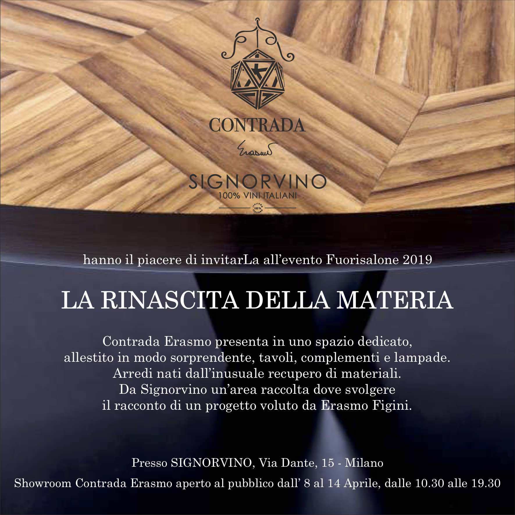 LA RINASCITA DELLA MATERIA 2019 - Contrada, Signorvino