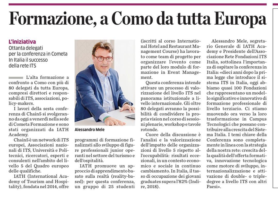Conferenza Chain5 2019 a Como