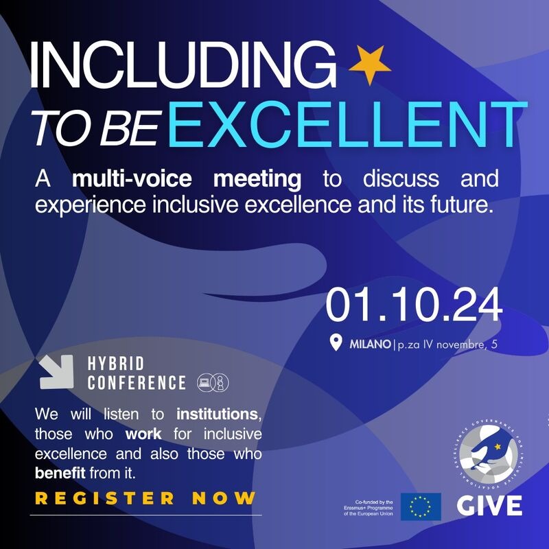 Iscriviti alla conferenza “Including to be Excellent” - The GIVE Project 2 Cometa - Iscriviti alla conferenza “Including to be Excellent” - The GIVE Project 1